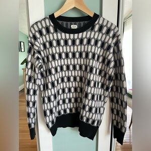 Wilfred Monochrome b&w&g Geometric Sweater